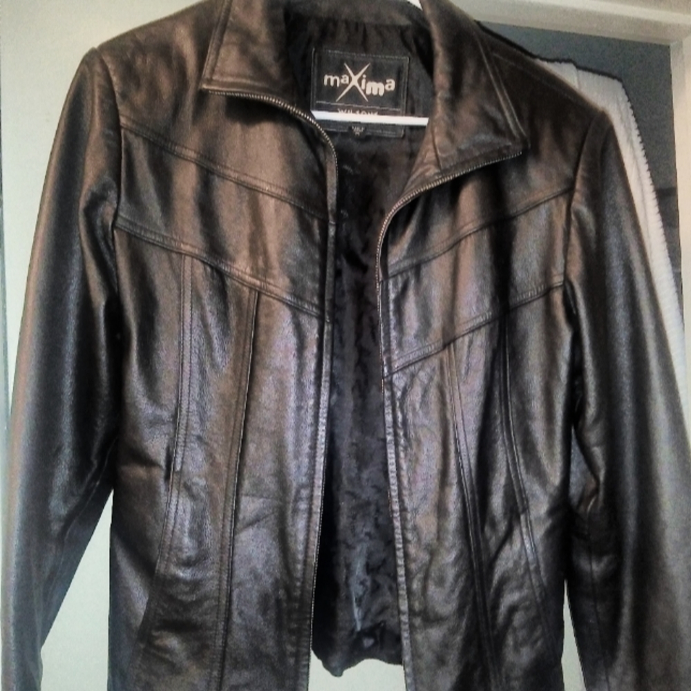 Maxim by Wilson's Leather Ladies Black Leather Jacket Size Med